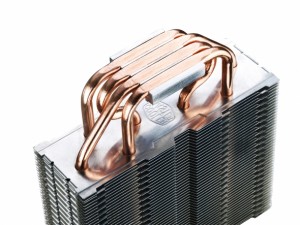 Cooler Master Hyper T4 underside - direct contact copper heatpipes