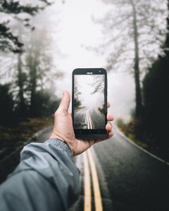 Phone open road