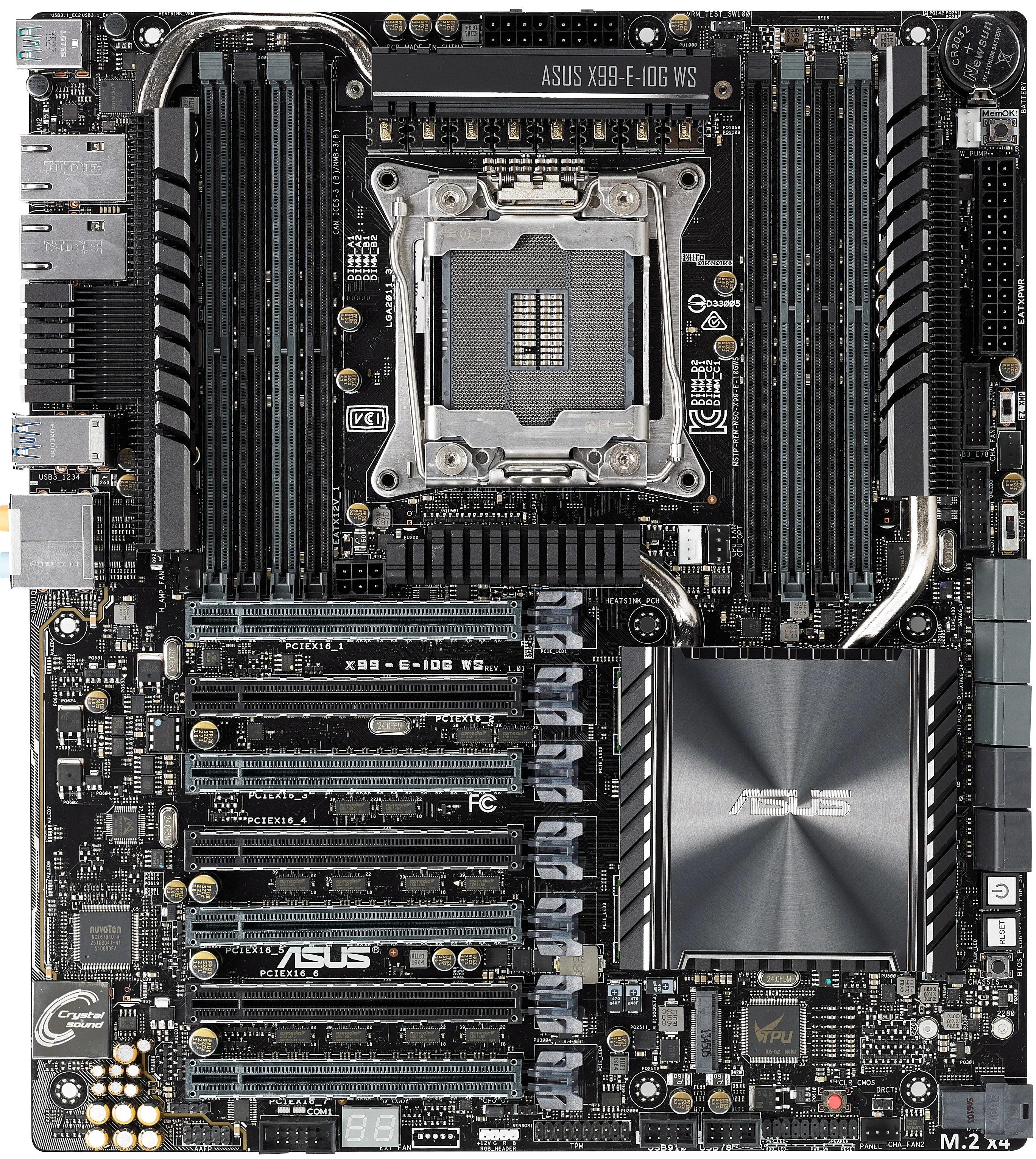 The X99-E-10G WS motherboard brings 10 Gigabit Ethernet to X99