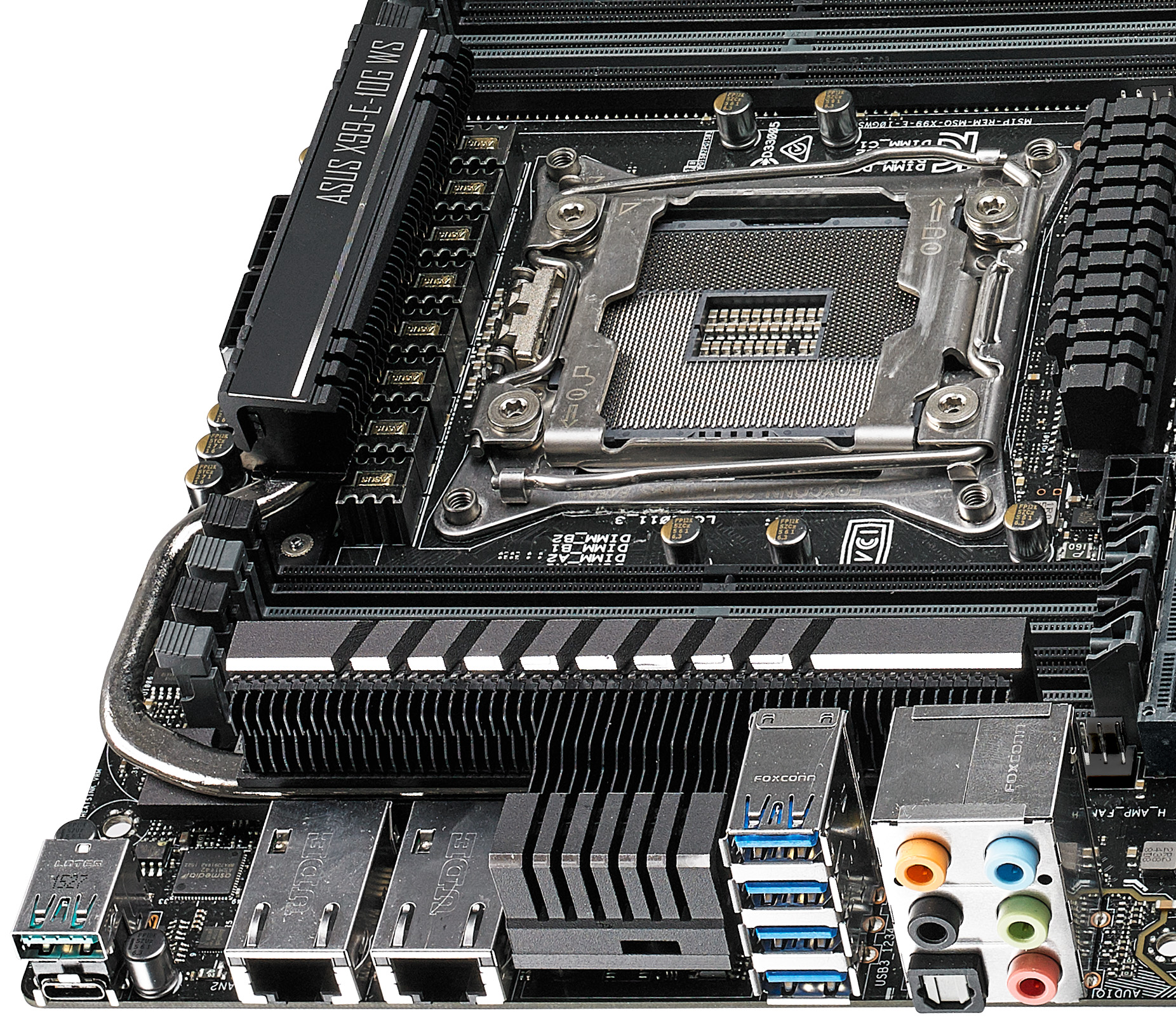 The X99-E-10G WS motherboard brings 10 Gigabit Ethernet to X99