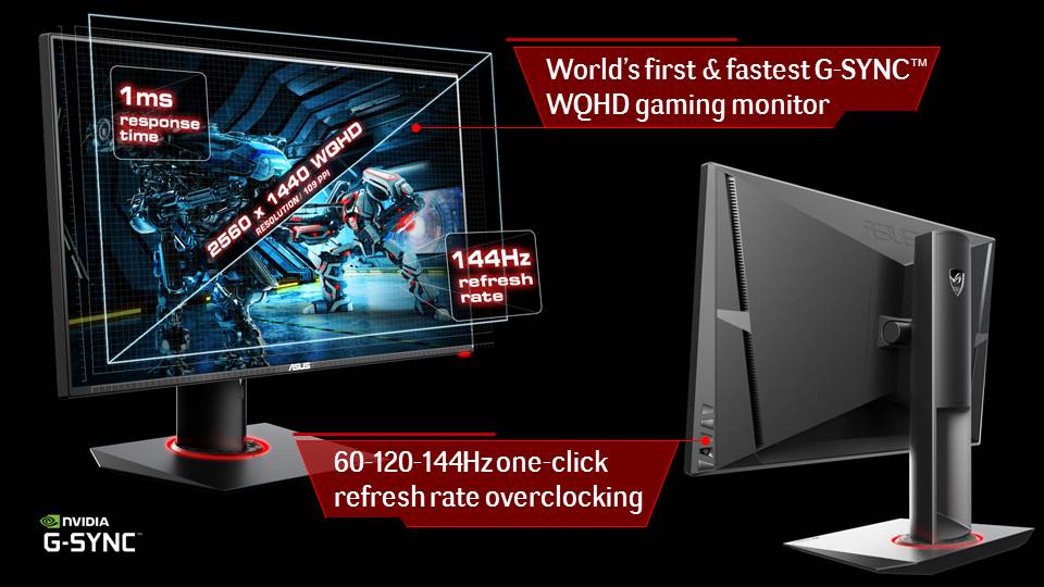 Pg278q Rog Swift Gaming Monitor The Best Gaming Monitor Ces Computex 14 Edge Up