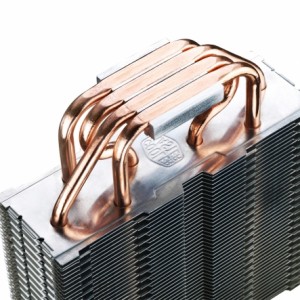 Cooler Master Hyper T4 underside – direct contact copper heatpipes