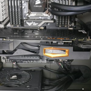 MATRIX GTX 980 Ti installed in system top side angle