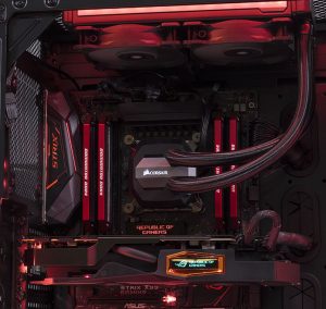 The ROG Strix X99 Gaming motherboard illuminates a Broadwell-E gaming ...