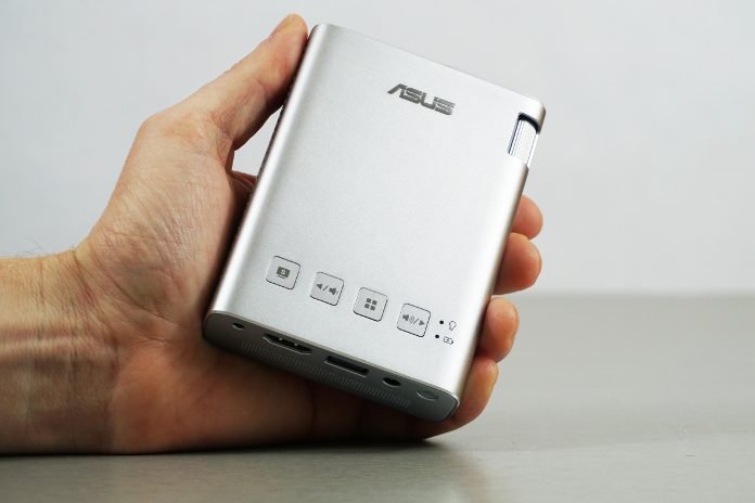 The ASUS ZenBeam E1 is A pocket-sized projector that works anywhere