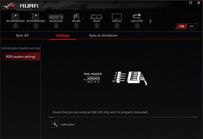 asus aura sync addressable rgb