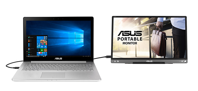 how to connect asus portable monitor to laptop