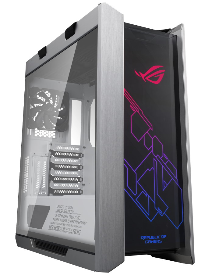 Front view of ROG Strix Helios PC case