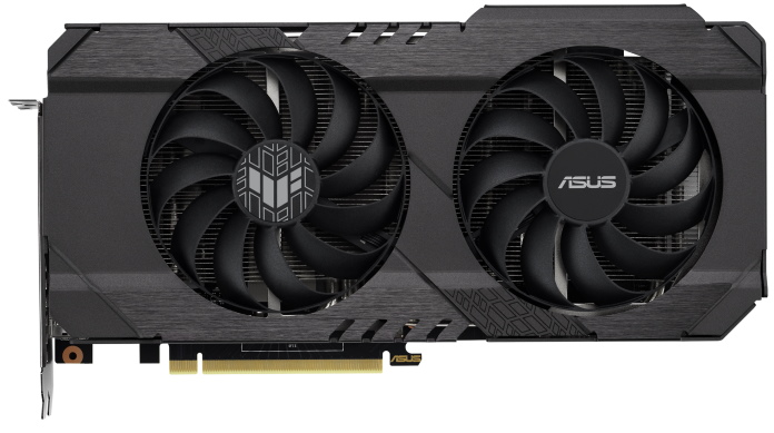 Dual-fan arrangement on TUF Gaming GeForce RTX 3050