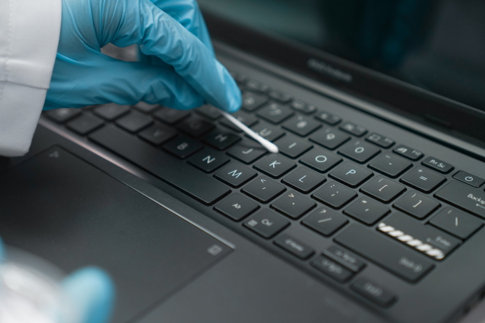 Scientist testing Antibacterial Guard