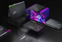 A selection of ROG laptops