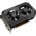 The shroud and fans of the TUF GeForce GTX 1630 graphics card