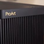 Top front edge of the ProArt Station PD5 prebuilt desktop PC