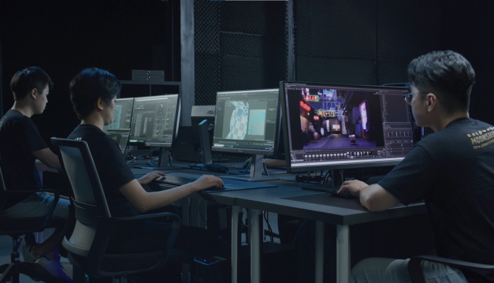The creative team at MoonShine collaborating using NVIDIA Omniverse