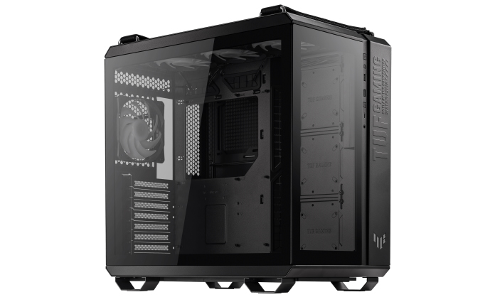 TUF Gaming GT502 Plus computer chassis with preinstalled fans