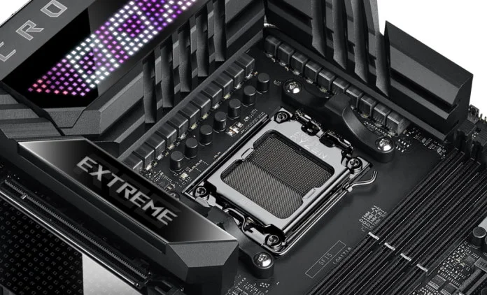 CPU socket and VRMs on ROG Crosshair X670E Extreme