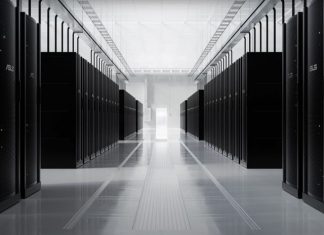 Data center server room with ASUS server products