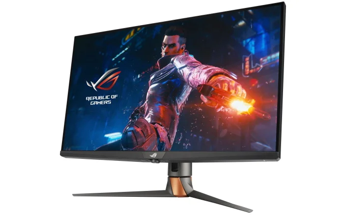 Front view of the ROG Swift PG32UQXR gaming monitor