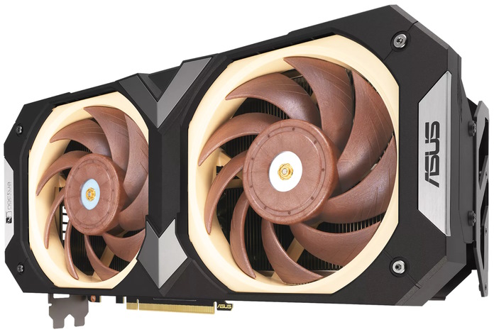 The ASUS GeForce RTX 4080 Noctua Edition graphics card on a white background.
