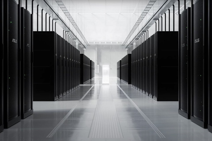 Picture of a data center with ASUS server products