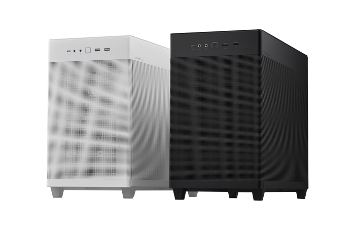 ASUS Prime AP201 chassis in black and white