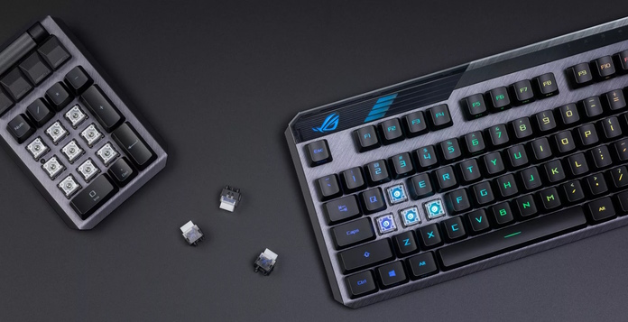 ROG Claymore II wireless gaming keyboard with detachable numpad