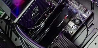The ROG Crosshair X670E Hero motherboard with G.Skill RAM installed