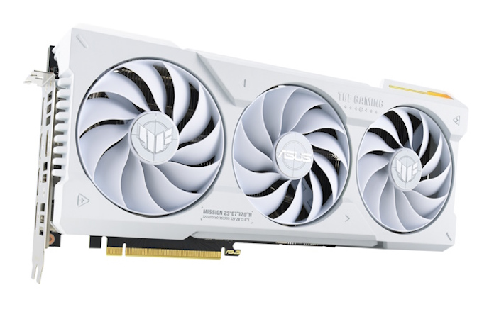 The TUF Gaming GeForce RTX 4070 Ti White OC Edition gets draped in