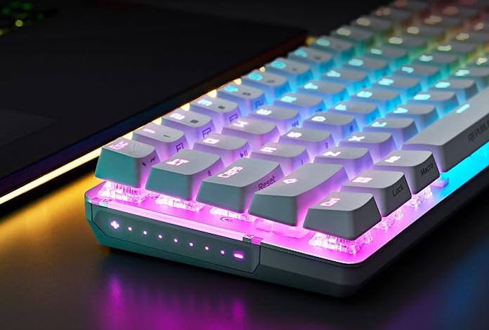 The ROG Falchion gaming keyboard in white