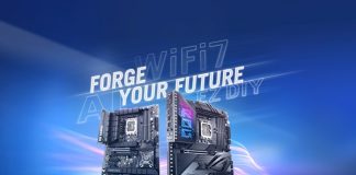 Two Z790 motherboards from ASUS with the text "Forge Your Future"