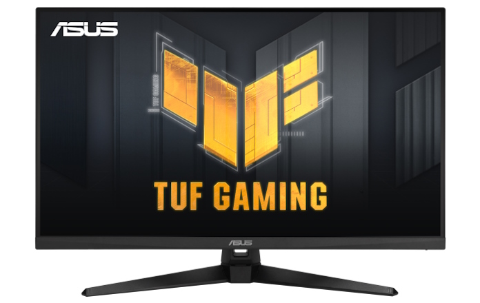 The TUF Gaming VG32AQA1A gaming monitor from a front view