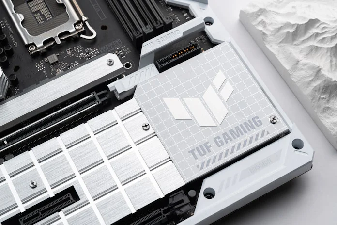 The chipset and M.2 heatsink cover of the TUF Gaming Z790-BTF WiFi motherboard