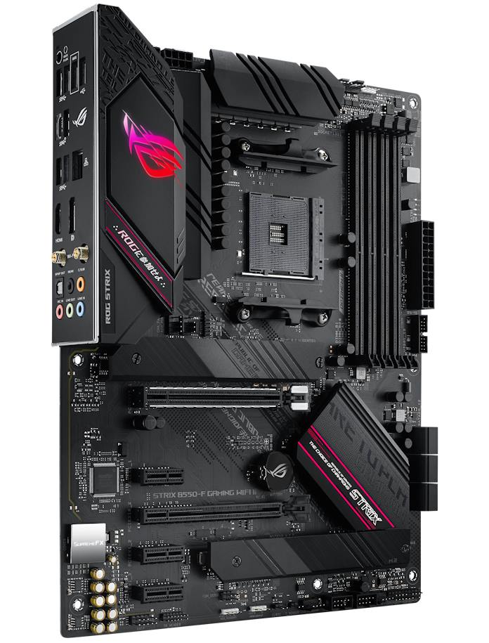 The ROG Strix B550-F Gaming WiFi II motherboard, a great pick for a budget gaming PC in 2024