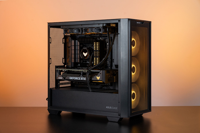 A TUF Gaming BTF build in the ASUS A21 chassis