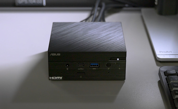 An ASUS NUC mini PC used by DNEG for creative work