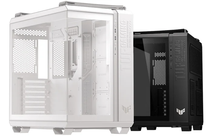 The black and white variants of the TUF Gaming GT502 Horizon chassis 