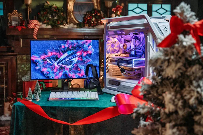 A full gaming desktop PC setup full of the best gifts for gamers