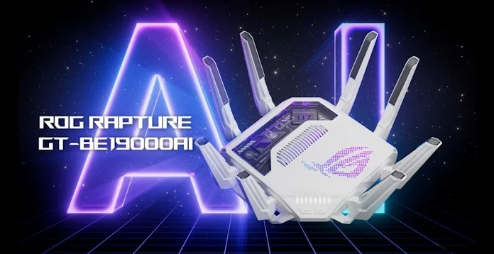 An image of the ROG Rapture GT-BE19000AI gaming router 