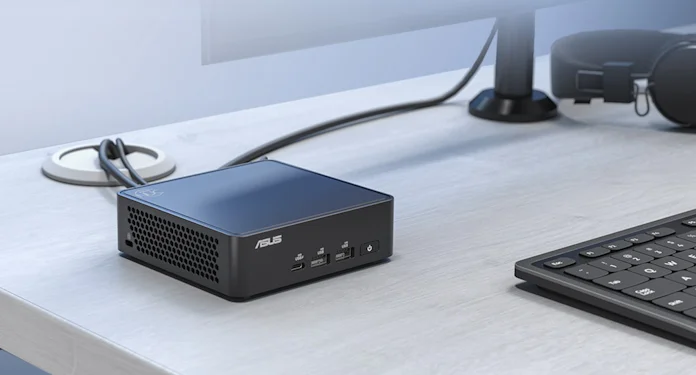 The ASUS NUC 15 Pro as part of a business office setup