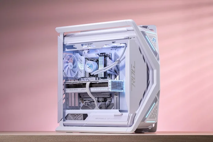 A complete white-themed PC 