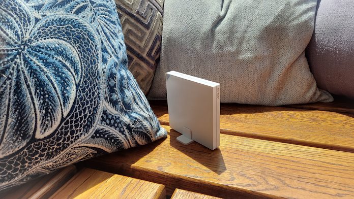 The ASUS RT-AX57 Go travel router showing how to extend your WiFi range outside 