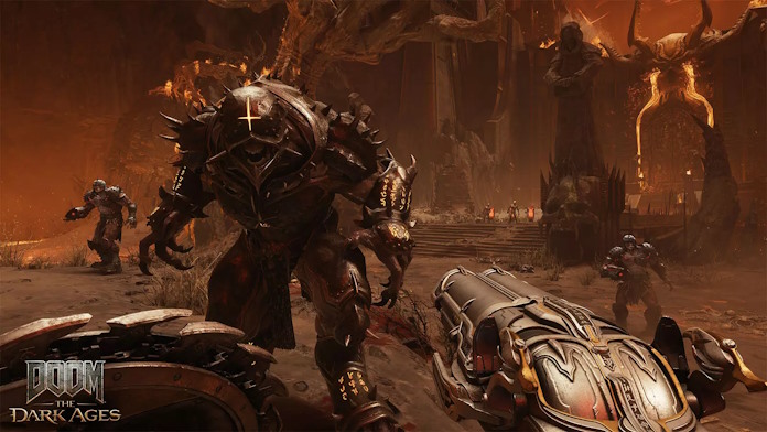 A screenshot from the game DOOM: The Dark Ages