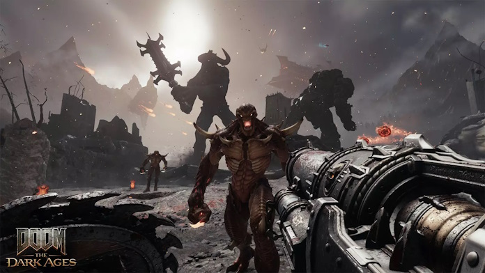 A screenshot from the game DOOM: The Dark Ages
