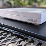 on laptop