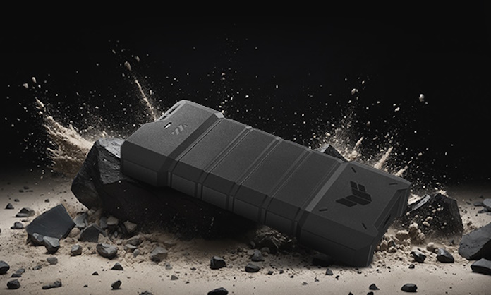A TUF Gaming AS1000 portable SSD enclosure