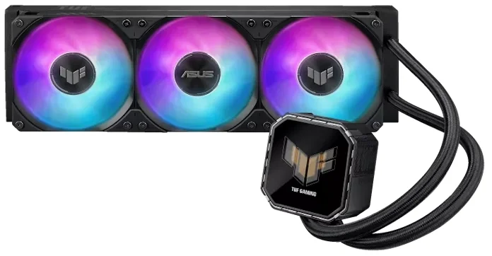 The TUF Gaming LC III 360 ARGB LCD AIO CPU liquid cooler