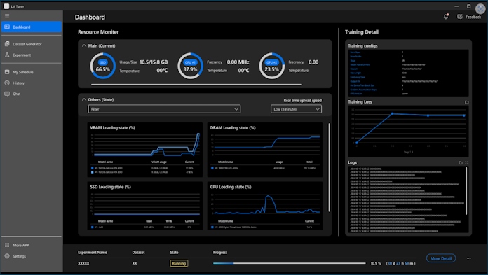 A screenshot of ASUS Multi-LM Tuner