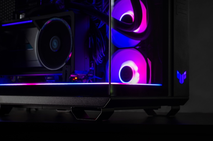  A side view of a completed gaming build