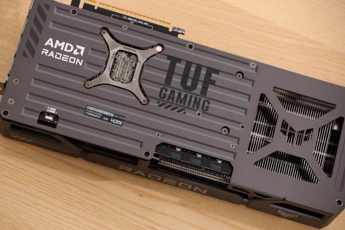 A TUF Gaming AMD Radeon RX 9070 XT graphics card