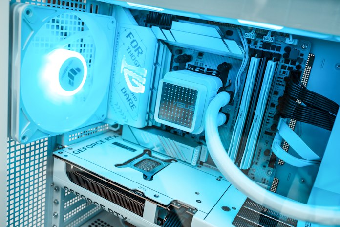 The Prime LC 360 installed in a white-themed build